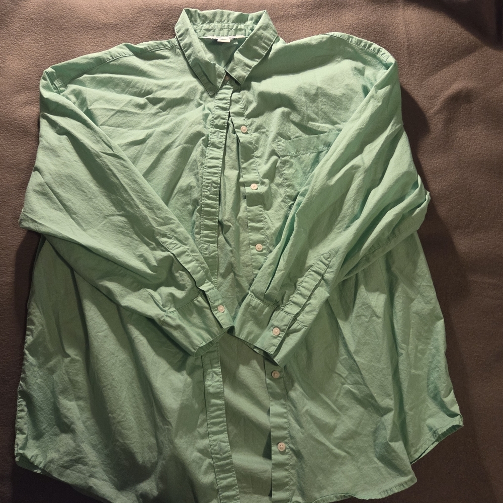 Old Navy Green Button Down Shirt